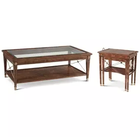 Althorp Rectangular Glass Top Occasional Table Set