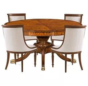Althorp Living History Ramsey Mahogany and Gold Extendable Dining Room Set