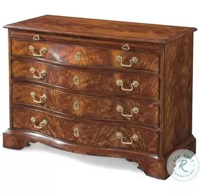 The India Silk Ramsey Mahogany 4 Drawer Serpentine Chest
