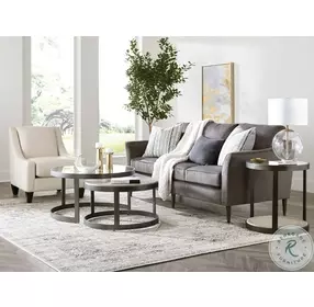 Hidden Treasures Black And White Concrete Nesting Occasional Table Set