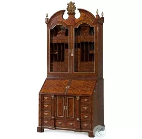 Althorp Italian Gold Rub And Ramsey Mahogany 54" Drawer Secretary Cabinet