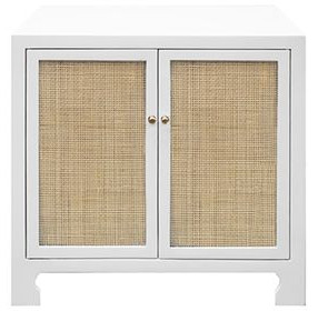 Alden White Lacquer 2 Door Cabinet