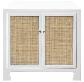 Alden White Lacquer 2 Door Cabinet