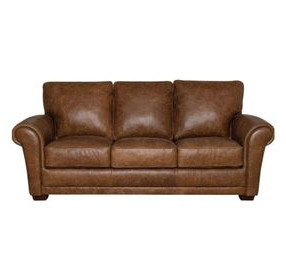 Maverick Cinnamon 88" Top Grain Leather Sofa
