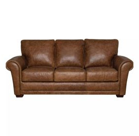 Maverick Cinnamon 88" Top Grain Leather Sofa