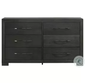 Kenn Black 6 Drawer Dresser
