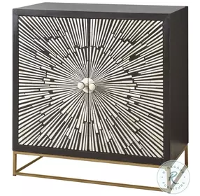 Amika Black And White 2 Door Accent Cabinet