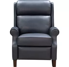 Amber Santa Fe Ocean Leather Dual Power Recliner with Power Headrest and USB Charging