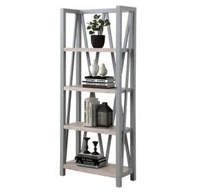 Americana Modern Dove Etagere Bookcase