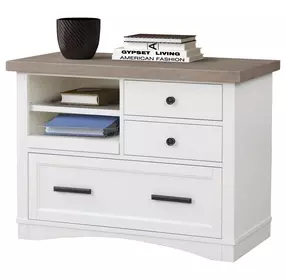 Nantucket Cotton Functional File Cabinet With Power Center