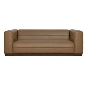 Brea Brown Performance Fabric 91" Sofa