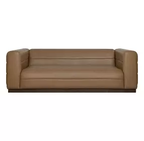 Brea Brown Performance Fabric 91" Sofa