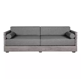Vivid Light Gray Performance Fabric Outdoor 83" Patio Sofa