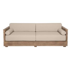 Vivid Brown Outdoor 83" Patio Sofa