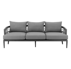 Zella Earl Gray Outdoor 35" Patio Sofa
