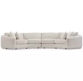 Soleil Beige 2 Piece Sectional with Pillows