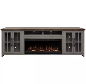 Avalon Sandstone and Whiskey 97" TV Stand with Fireplace