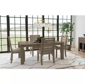 Anacortes Dark Taupe Leg Extendable Dining Room Set