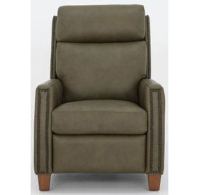 Anaheim Oasis Olive Leather Power Recliner wirh Power Headrest and Power Lumbar