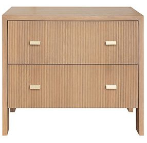 Andre Natural Oak 2 Drawer Side Table