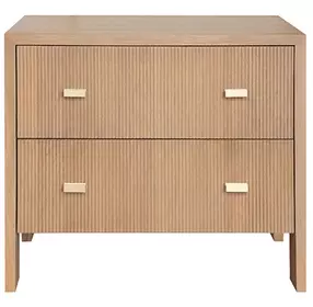 Andre Natural Oak 2 Drawer Side Table