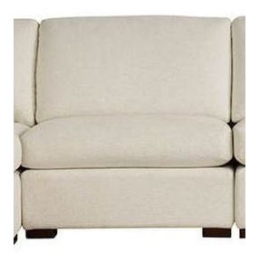 Anna Henequen Ivory Performance Fabric Armless Chair
