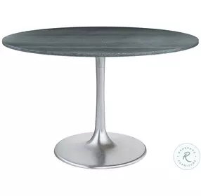 Metropolis Gray And Silver 48" Dining Table
