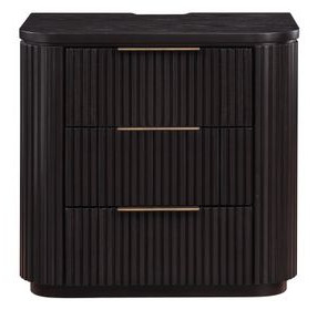 Henry Espresso 3 Drawer Nightstand with USB Charging