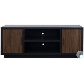 Aria Black And Walnut 66" TV Stand