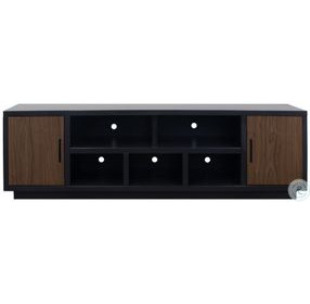 Aria Black And Walnut 85" TV Stand