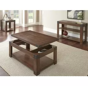 Arusha Medium Cherry Lift Top Occasional Table Set