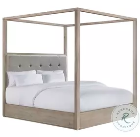 Cadia Grey King Upholstered Canopy Bed