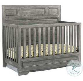 Foundry Brushed Pewter Flat Top Convertible Standard Crib