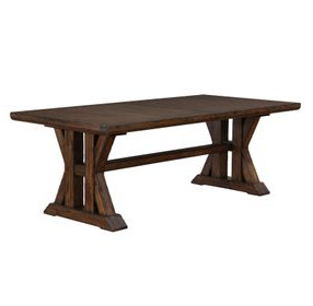 Auburn Brown 126" Extendable Rectangular Dining Table
