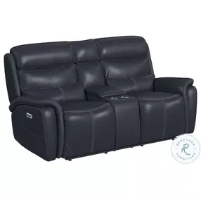 Florin Navy Power Reclining Loveseat