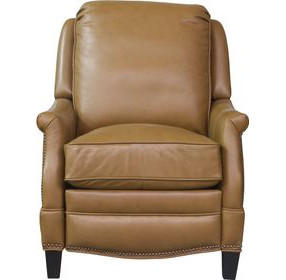 Ashebrooke Shoreham Ponytail Leather Push Thru The Arms Recliner with Nailhead Trim