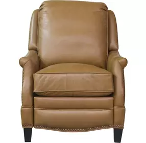Ashebrooke Shoreham Ponytail Leather Push Thru The Arms Recliner with Nailhead Trim
