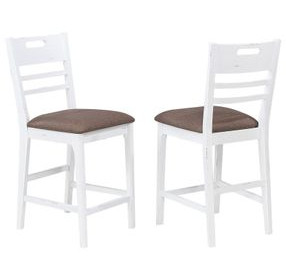 Ashford Brown Handle Grip Back Upholstered Counter Height Stool