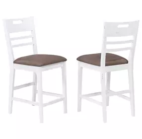 Ashford Brown Handle Grip Back Upholstered Counter Height Stool