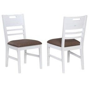 Ashford Brown Handle Grip Back Upholstered Side Chair