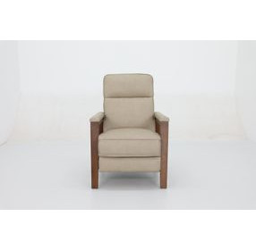 Ashland Cashmere Stone Leather Push Thru The Arms Recliner