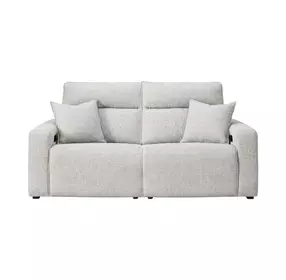 Modmax II Stone Performance Fabric 2 Piece Modular Power Reclining Sectional Loveseat with USB Charging