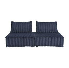 Bales Navy Modular 78" Loveseat