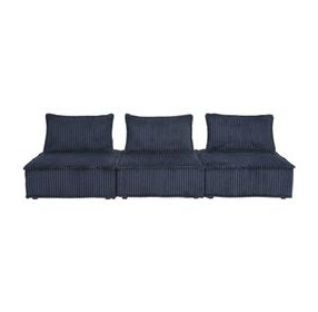 Bales Navy Modular 117" Sofa