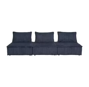 Bales Navy Modular 117" Sofa