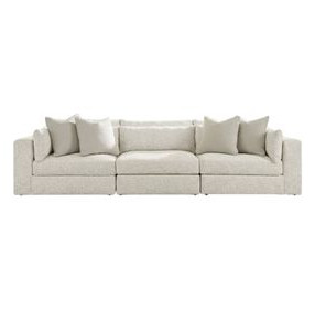 Stonecroft Manor Snowstone 3 Piece Modular Sectional Sofa with Pillows