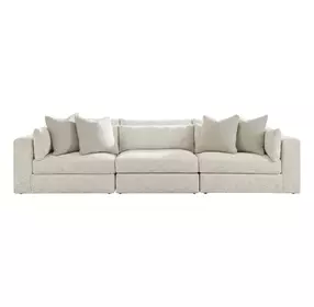 Stonecroft Manor Snowstone 3 Piece Modular Sectional Sofa with Pillows