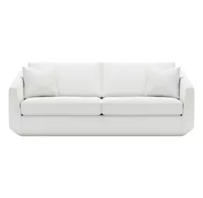 Veronica Ivory 95" Sofa with 2 Pillows