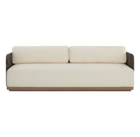 Caelina Stinson Cream Performance Fabric 91" Outdoor Sofa