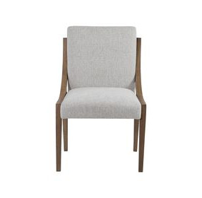 Aurora Latte and Gray Performance Upholstered Sling Chair Set of 2